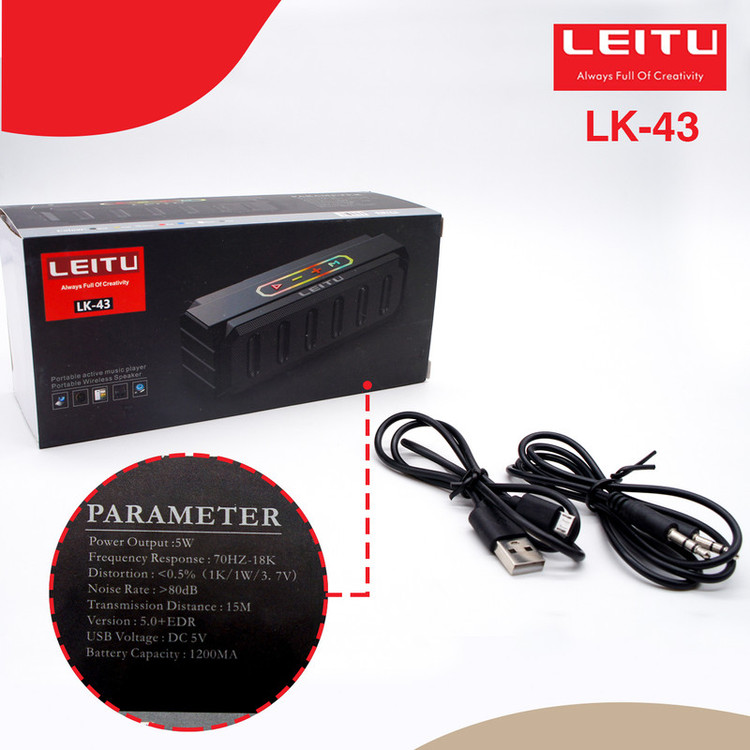 اسپیکر بلوتوثی قابل حمل لیتو مدل LK - 43