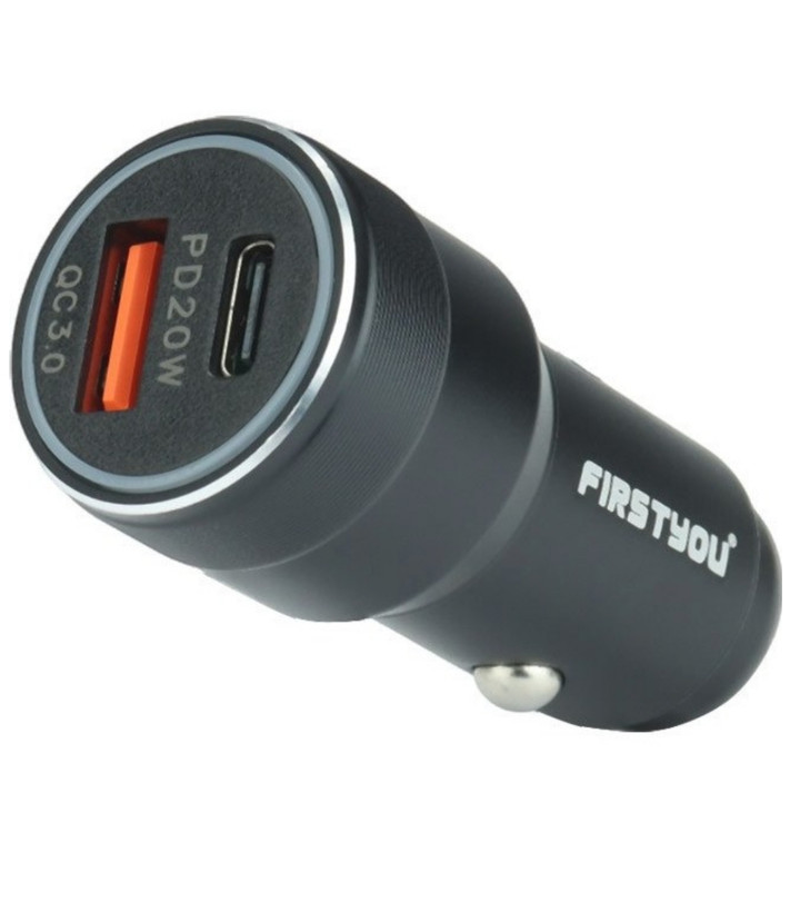 شارژر فندکی فست شارژ Firstyou F024 QC3.0 PD 3A 20W