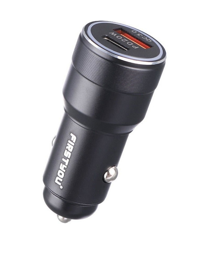 شارژر فندکی فست شارژ Firstyou F024 QC3.0 PD 3A 20W