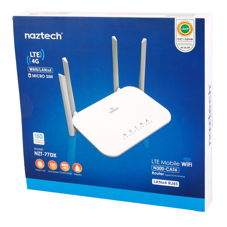 مودم روتر سیمکارتی 4G LTE نزتک NZT-77DX