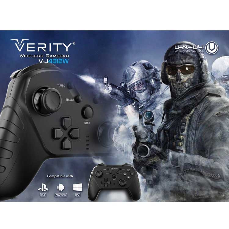 دسته بازی بی سیم تک شوکدار وریتی مدل Verity V-J4312W-کد 14077-14078