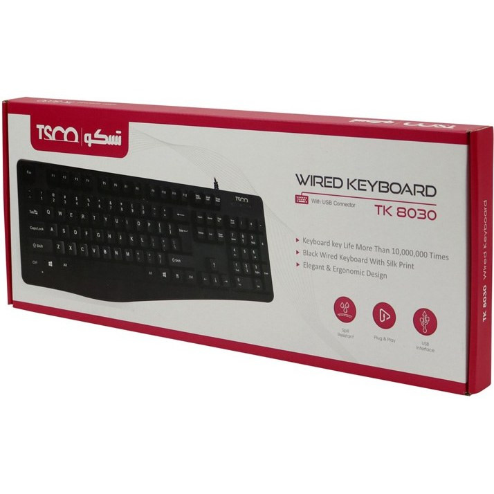کیبورد تسکو مدل TK8030 با سیم کد: 0081