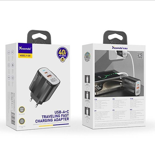 شارژر دیواری Yosonda G18 به همراه کابل شارژ تایپ سی-1478
