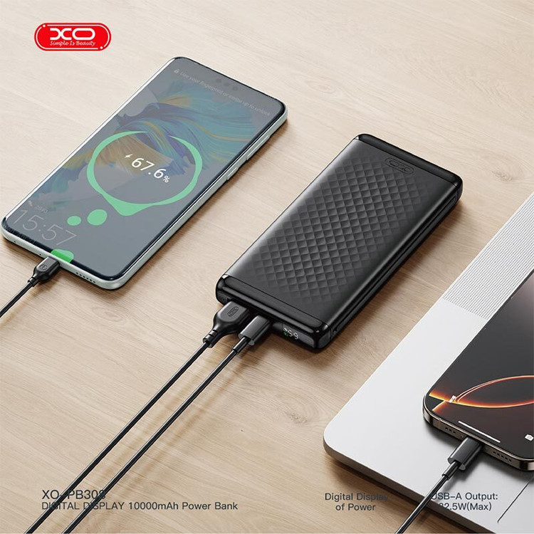 پاور بانک فست شارژ ایکس او XO-PB308 22.5W ظرفیت 10000 میلی آمپر ساعت